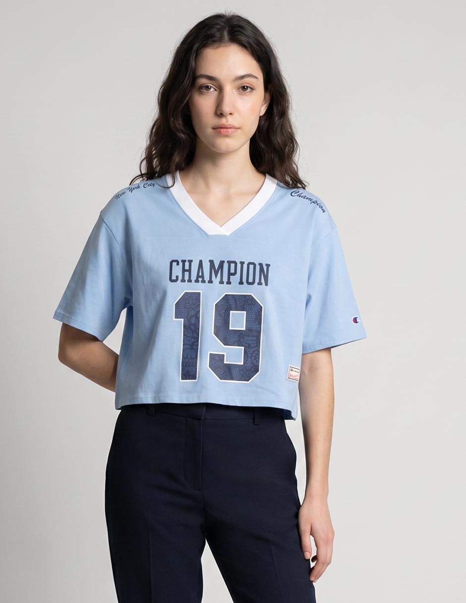 Playera manga corta Champion cuello redondo mujer