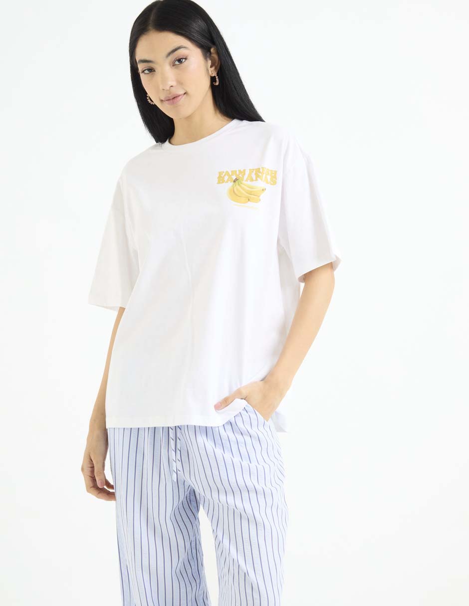 Playera manga corta That's It cuello redondo mujer