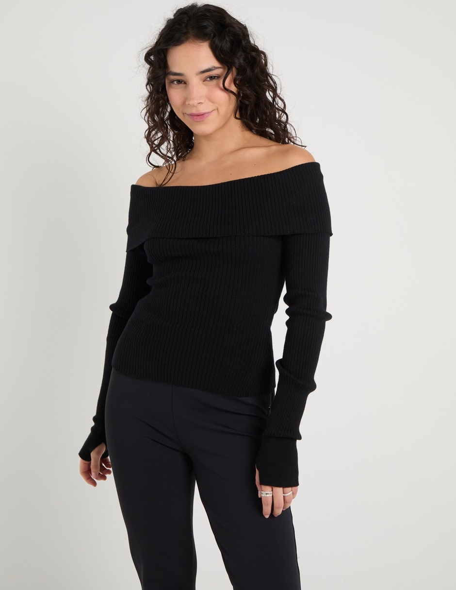 Suéter That's It cuello con cierre para mujer