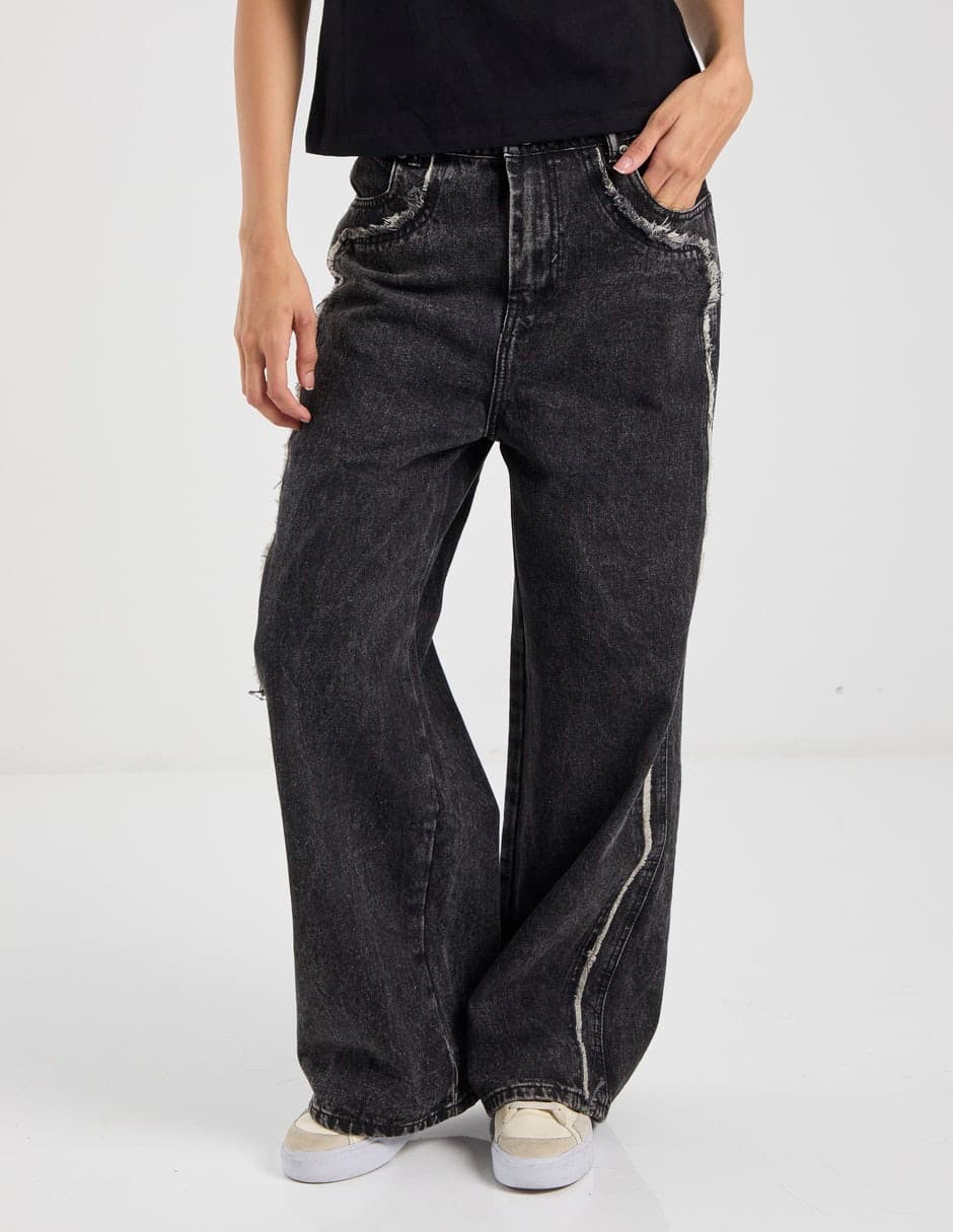 Jeans coulotte baggy Coffee Bean para mujer