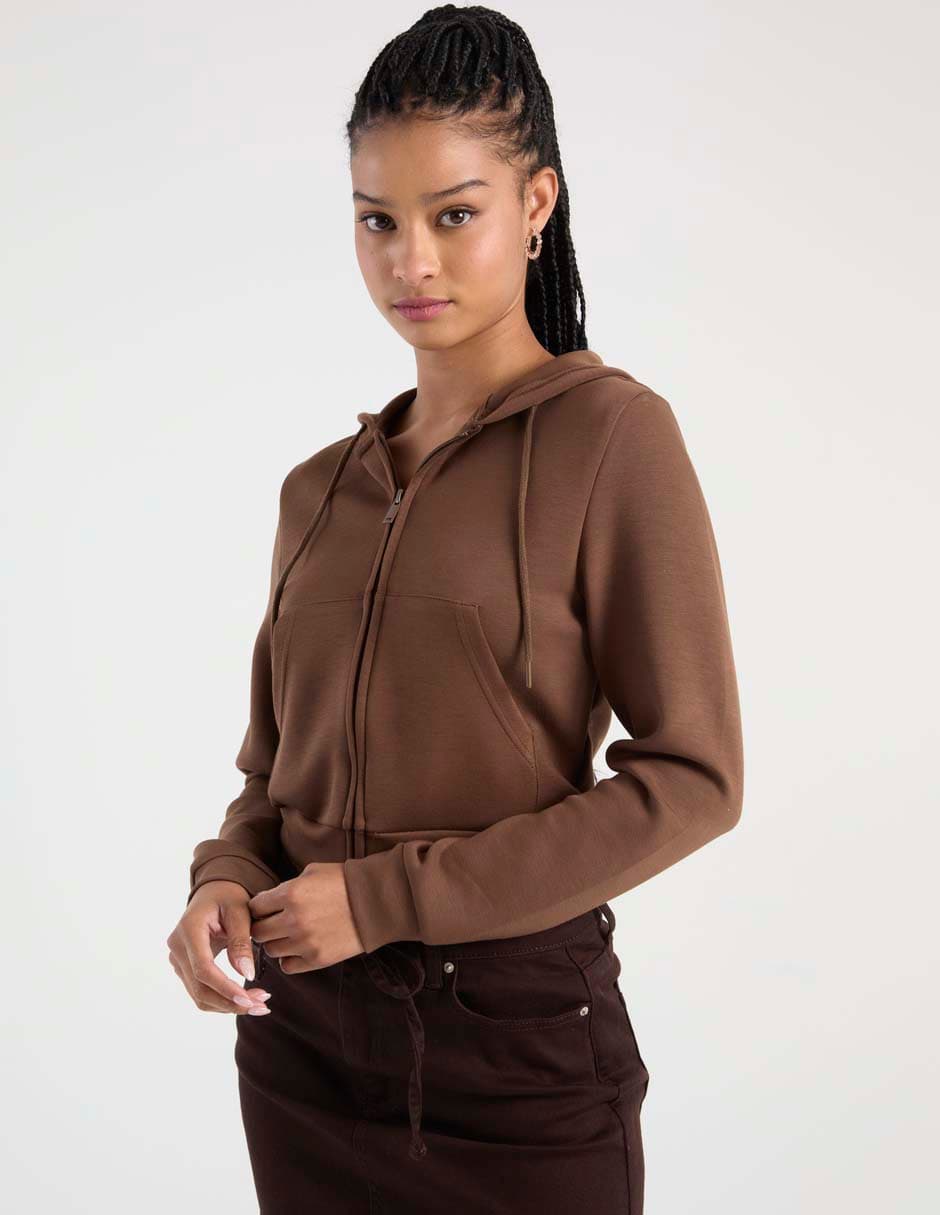 Sudadera con capucha y bolsa coffee bean para mujer