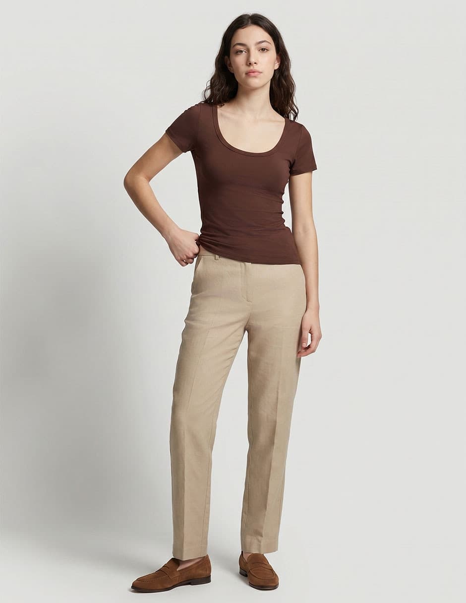 Playera manga corta That's It cuello redondo para mujer