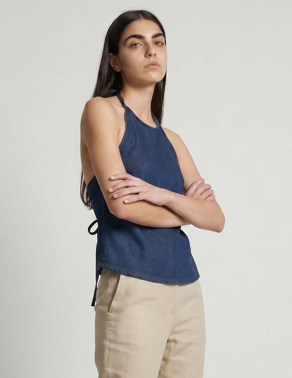 Top american eagle escote redondo tirante clásico