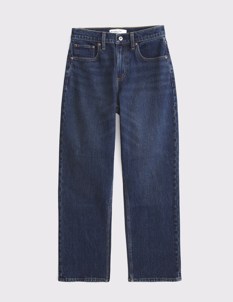 Jeans straight Abercrombie & Fitch ki155-6435-276 para mujer