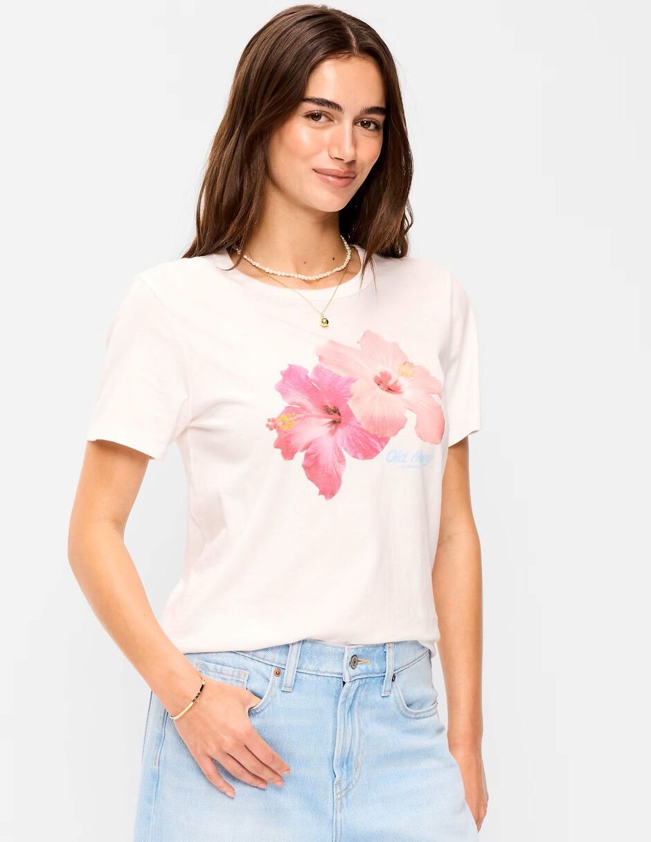 Playera manga corta Old Navy cuello redondo mujer