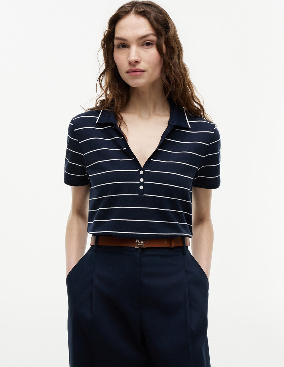 Playera tipo polo Tommy para mujer
