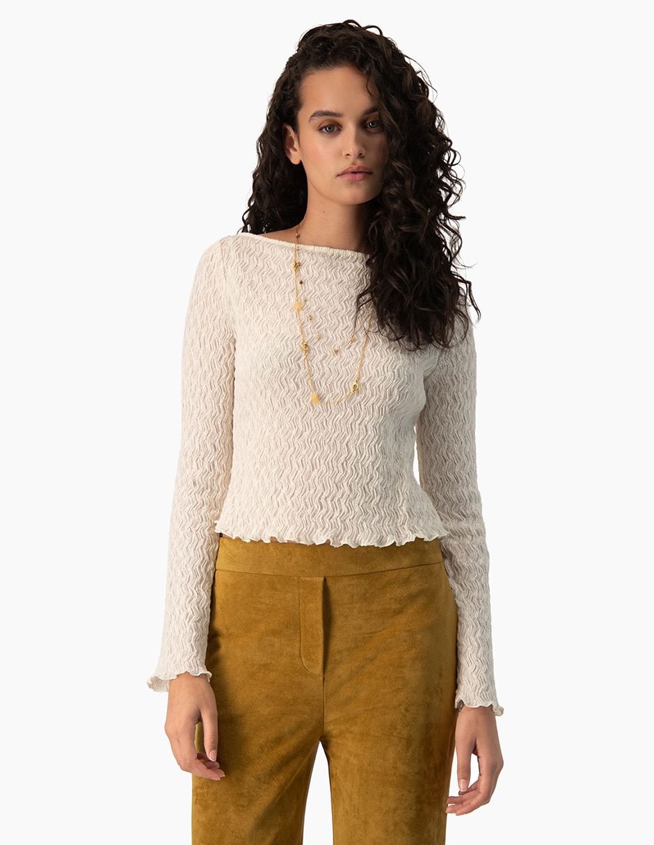 Blusa Ivonne manga larga para mujer