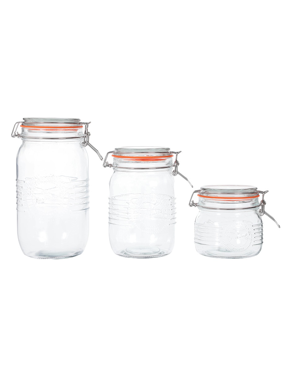 Set de frascos Reimart de vidrio
