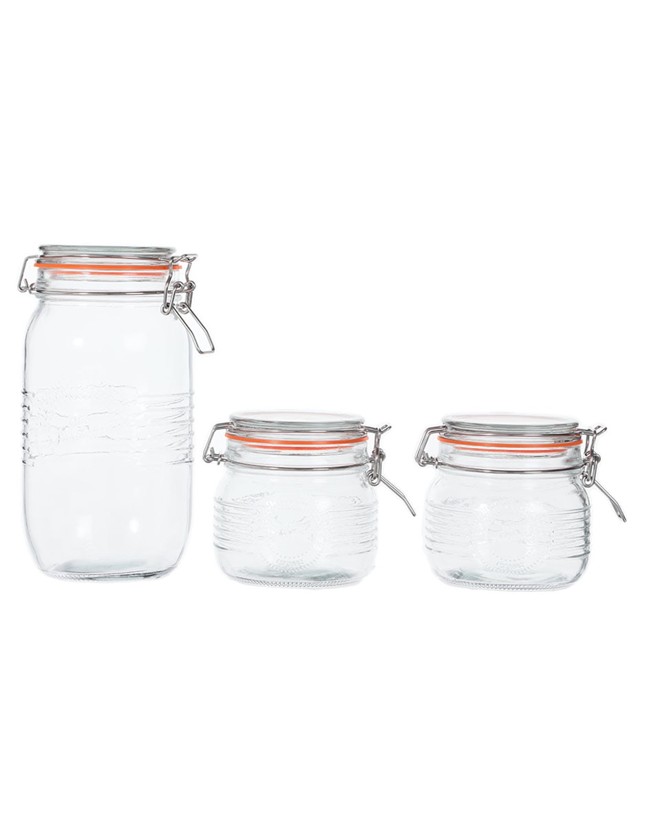 Set de frascos Reimart de vidrio