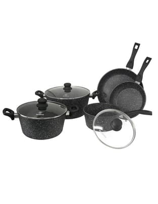 Batería de cocina Westinghouse WCCS000908AMBB de aluminio granito 8 piezas