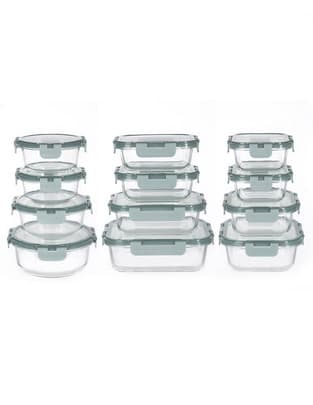 Set contenedores Heuman Brand de vidrio 12 piezas