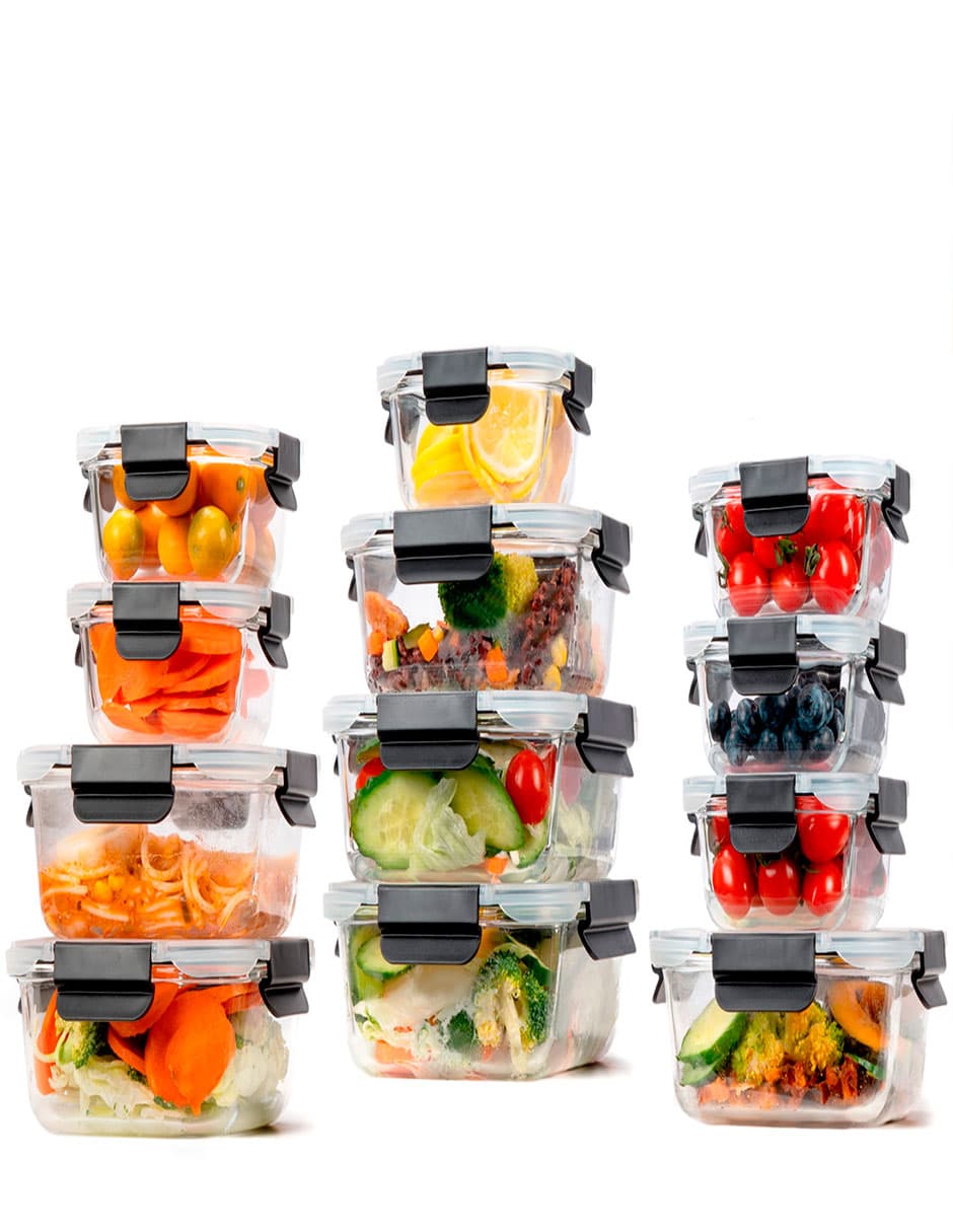 Set contenedores Easyware de vidrio 24 piezas