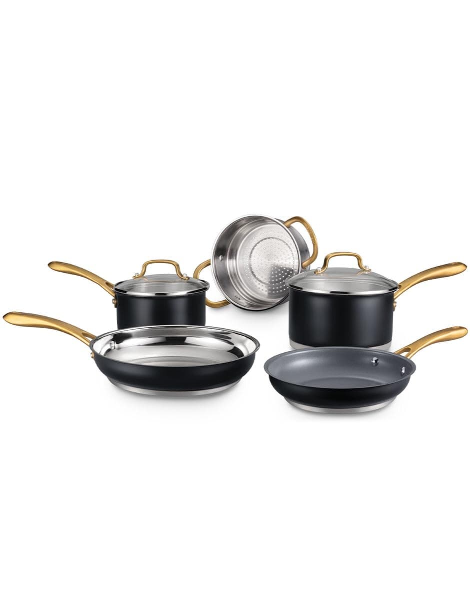 Batería de cocina Cuisinart 839-7MBKES de acero inoxidable antiadherente convencional 7 piezas