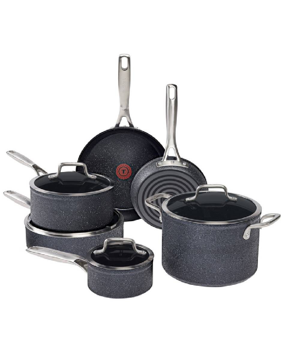 Batería De Cocina T-Fal B939Sa64 De Aluminio Antiadherente Convencional 10 Piezas