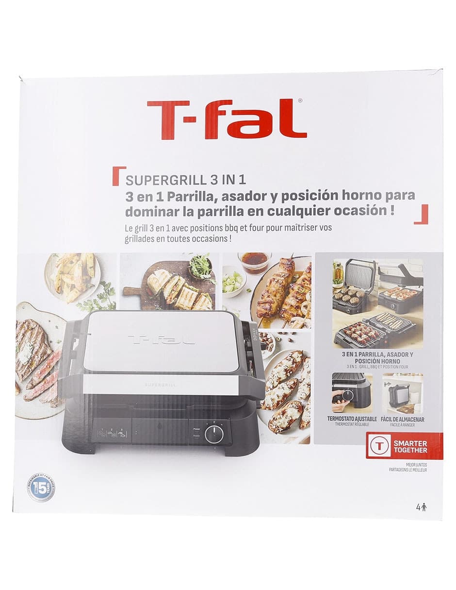 Parrilla eléctrica T-Fal Supergrill GC510DU1 de Acero