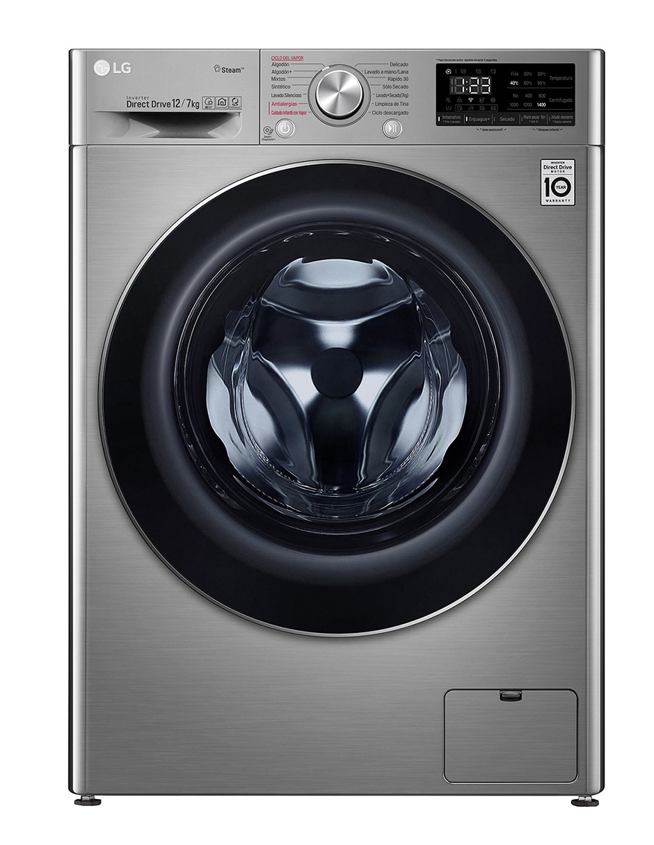 Lavasecadora Lg eléctrica 12 kg 7 kg wd12vvc4s6s