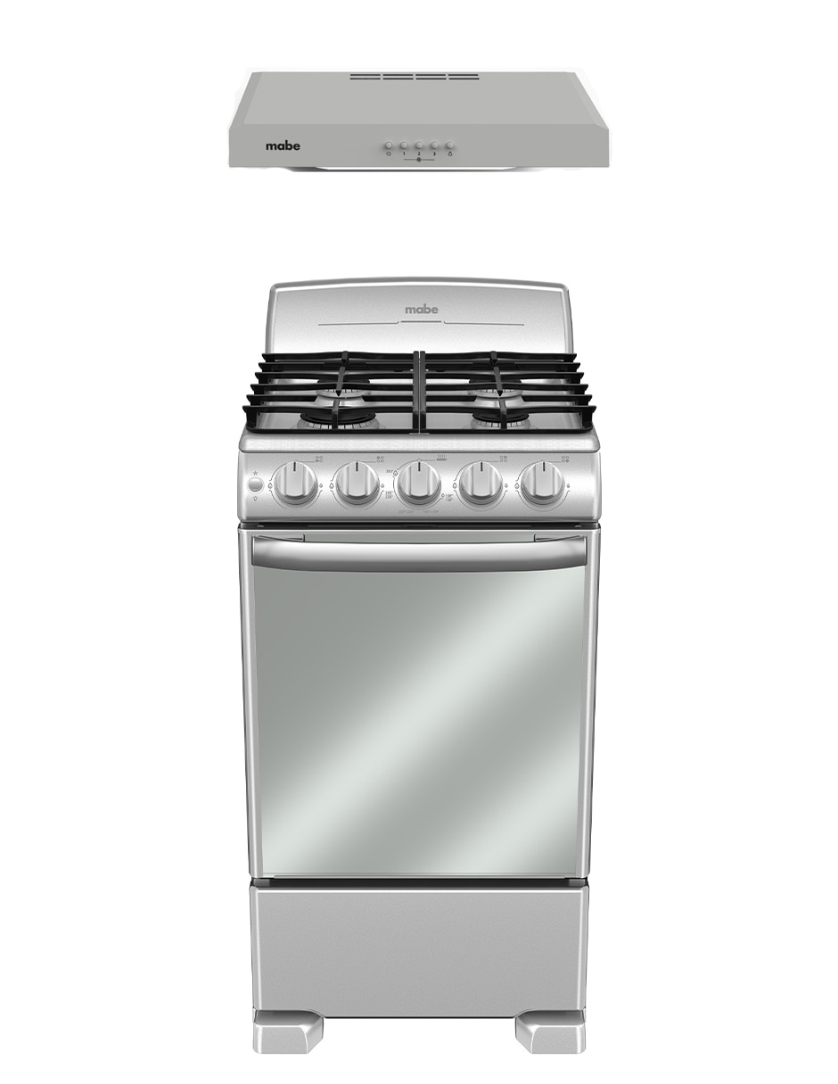 Estufa de piso Mabe Ultimate Estufa: 50 cm. Campana: 50 cm EM5043CMPU501G de 4 quemadores