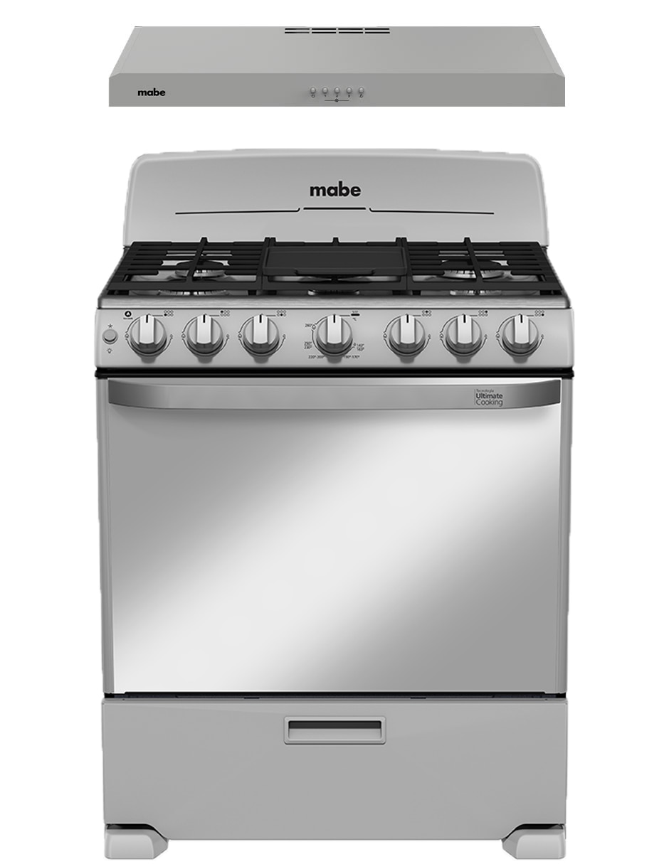 Estufa de piso a Gas LP Mabe 76 cm EM7659BFIS3CMP76 de 6 quemadores