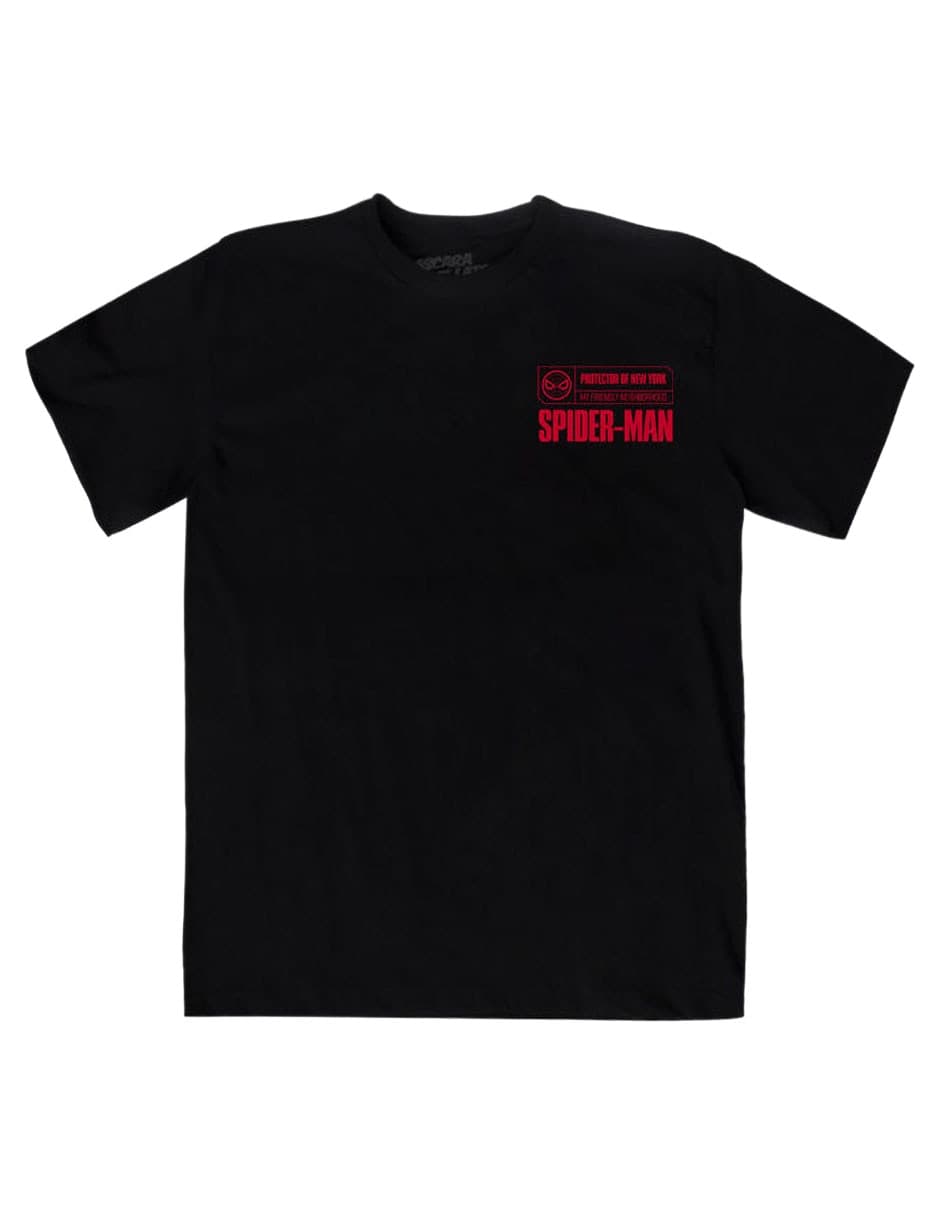 Playera Mascara De Latex Spider-Man manga corta para hombre