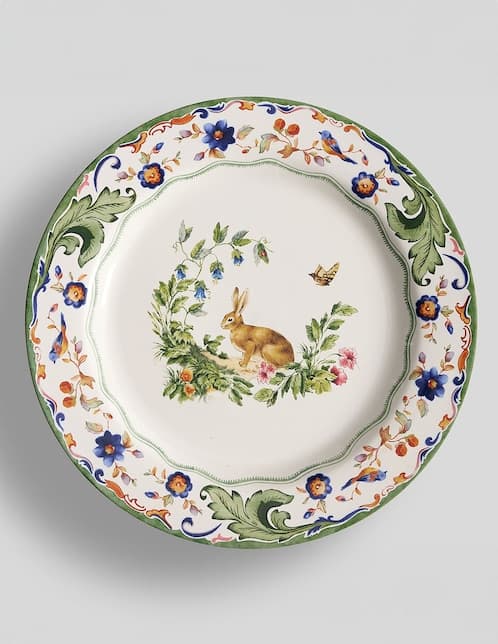 Set platos trinche Pottery Barn Botanical de gres 4 piezas