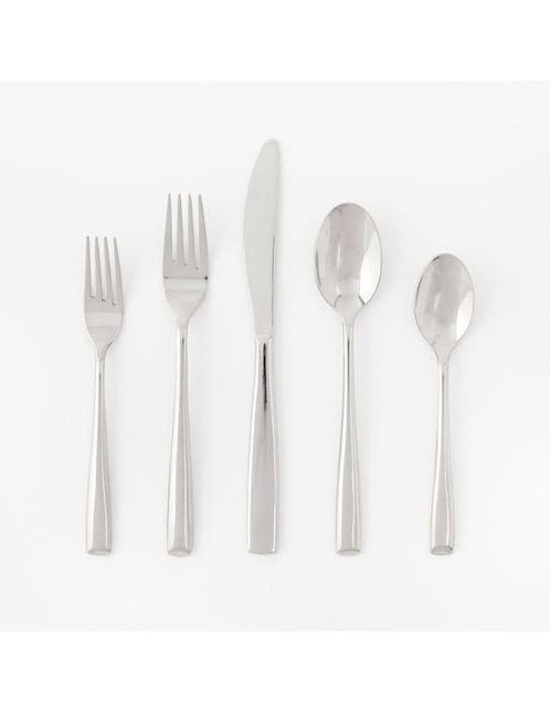 Set cubiertos West Elm Promenade de acero inoxidable 5 piezas