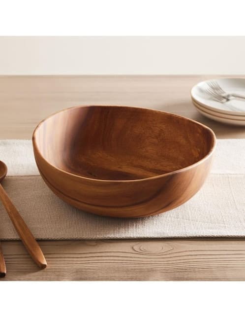 BOWL ORG SHAPED GDE CAFÉ MADERA