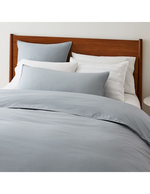 DUVET ORG WASH COTTON KS ARTIC BLUE