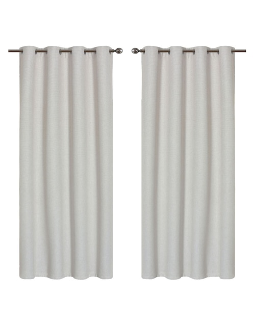 SET CORTINA CHEV, BLANCO, 130 X 230 CM
