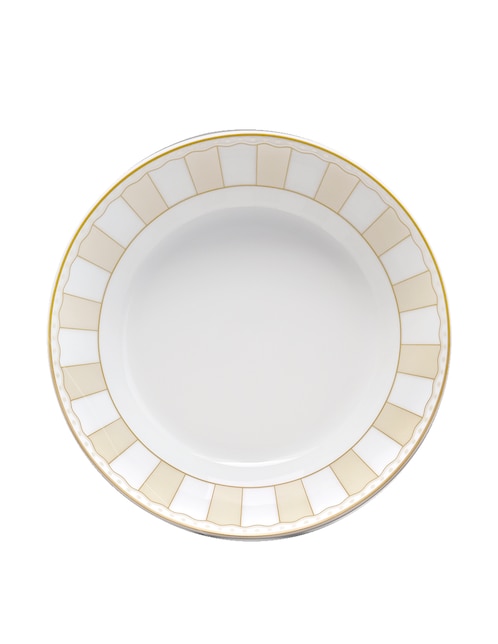 Plato sopa Noritake Carnivale Champagne de porcelana