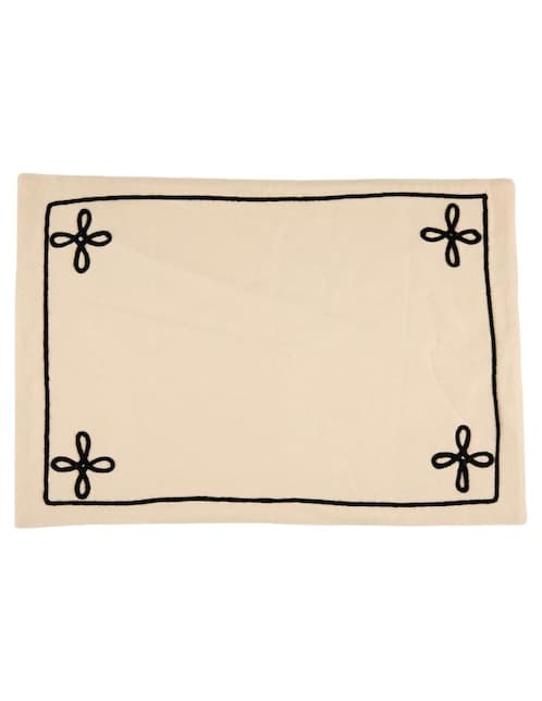 Mantel individual rectangular de algodón Haus