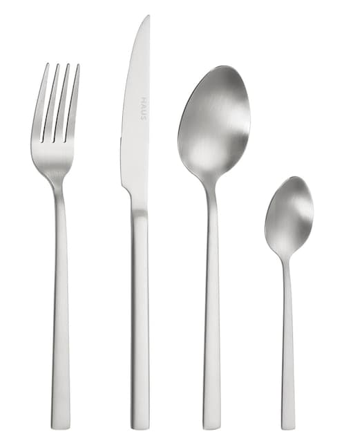 Set cubiertos Haus Glow de acero inoxidable 16 piezas