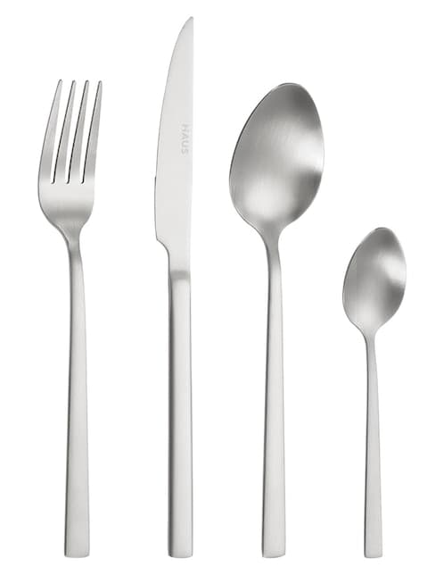 Set cubiertos Haus Glow de acero inoxidable 24 piezas