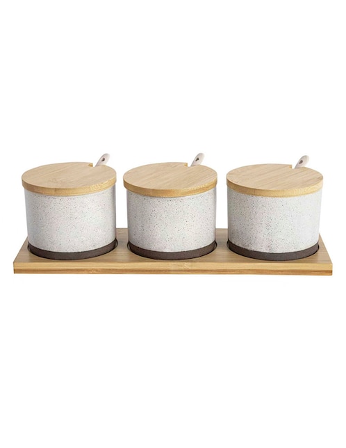 Set condimentos en bote Haus