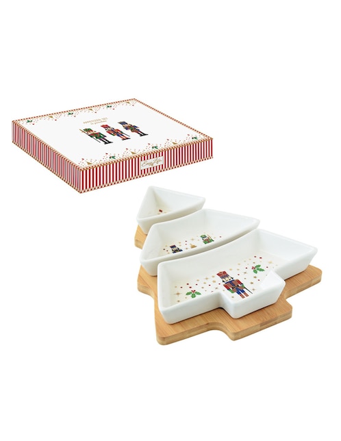 Set botanero navideño N Narrative Árbol Nutcracker de porcelana
