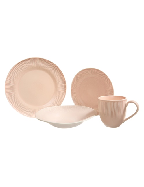 Vajilla cerrada Antique de porcelana para 4 personas