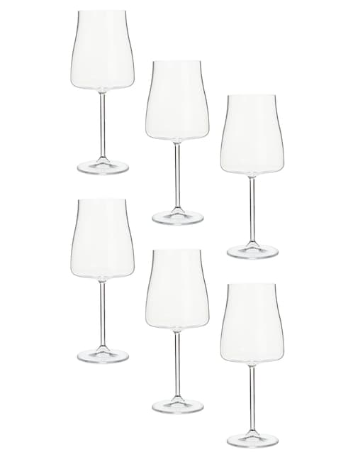 Set de copas para vino Bohemia de cristal 6 piezas