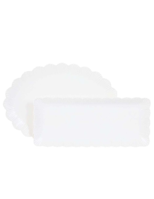 SET BOTANEROS FLEURI PORCELANA, BLANCO