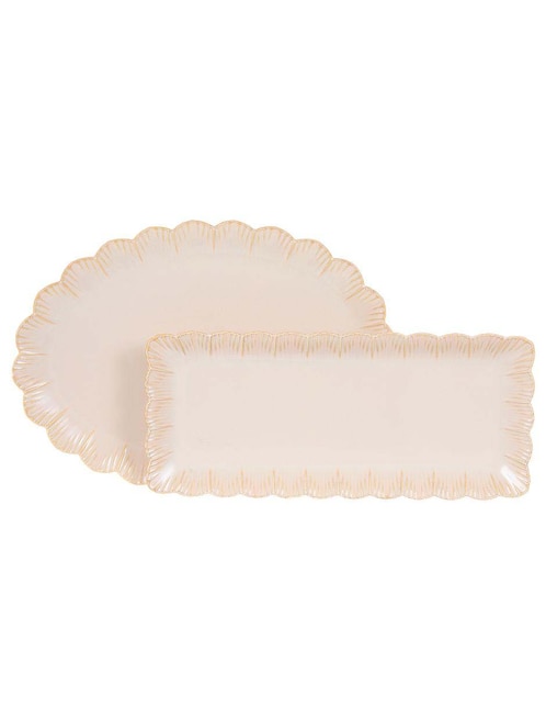 SET BOTANEROS FLEURI PORCELANA, BEIGE
