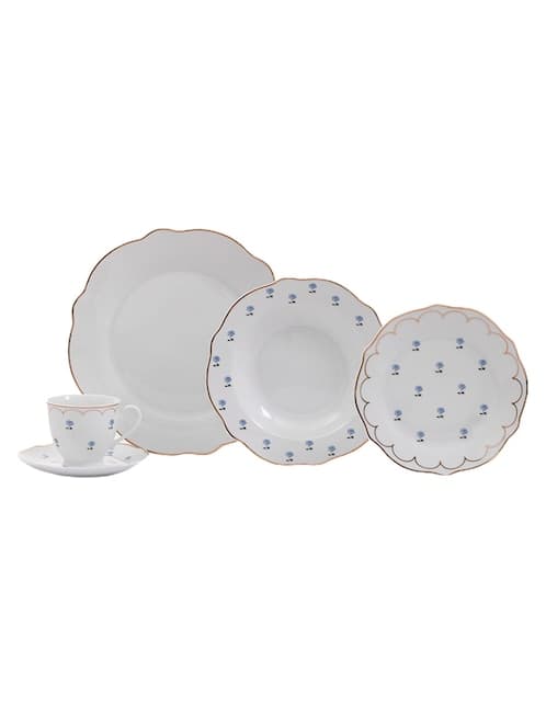 Vajilla N Narrative Kamilla de porcelana para 4 personas