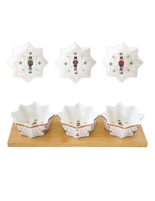 Set botanero navideño N Narrative Classic Nutcracker de Porcelana