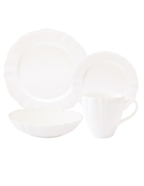 Vajilla cerrada N Narrative Perle de porcelana para 4 personas