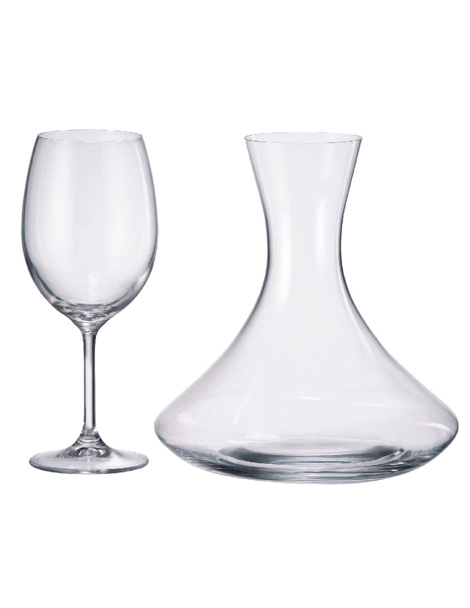 Set de copas para vino tinto Bohemia Forum de cristal 7 piezas