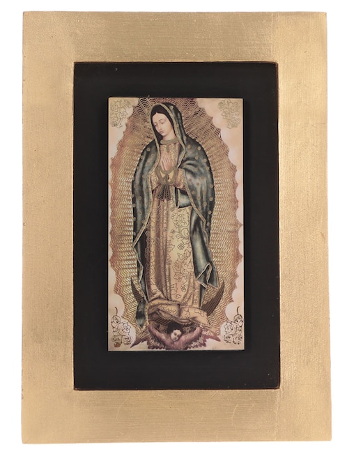 Retablo Cecilia Parás Virgen Cuerpo Completo de MDF