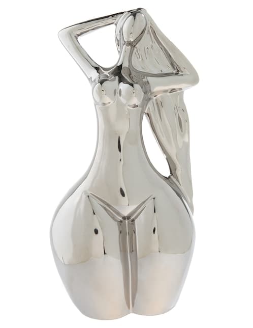 ESCULTURA MUJER SILVER, PLATEADO