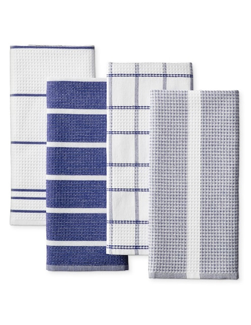 SET TOALLAS COCINA ABSORBENT WAF, AZUL