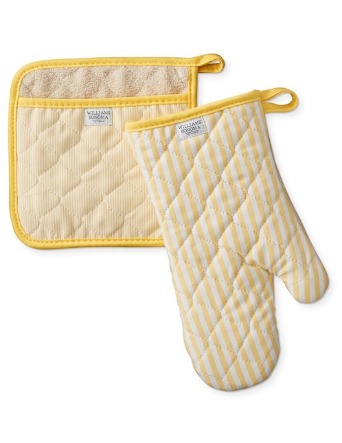 Set de guante para cocina Bay Stripe de algodón