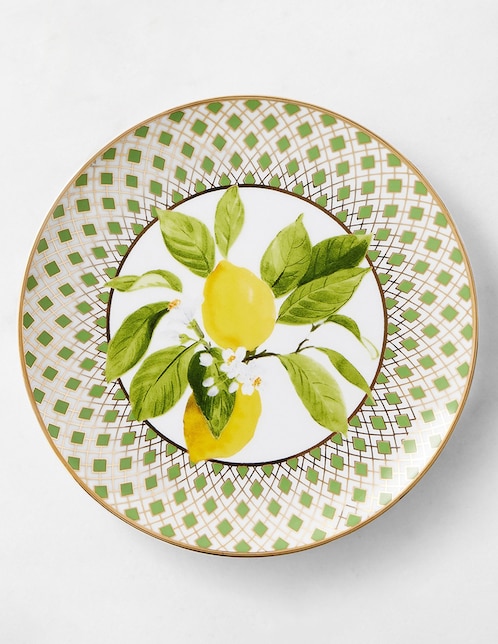 Set platos botana Limone de porcelana 4 piezas