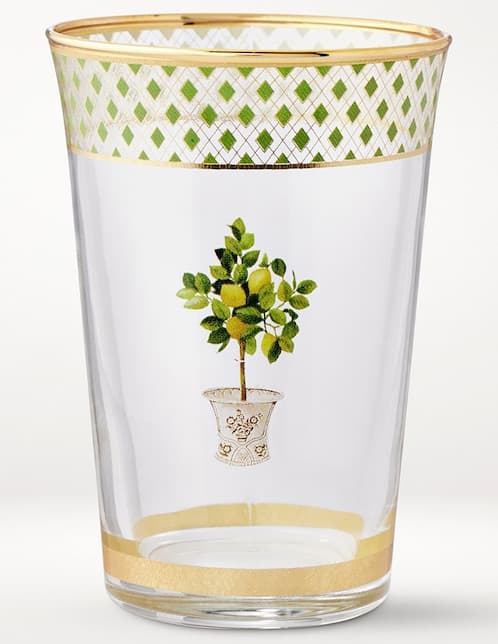 Set de vasos para agua Limone de vidrio con 4 piezas