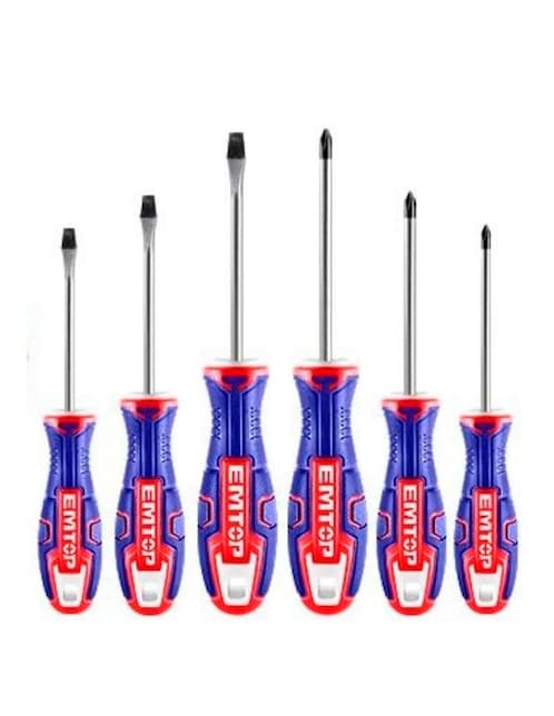 Set de desarmadores Emtop ESST0602 6 piezas