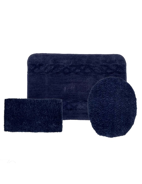 SET BAÑO BRAI, 45 X 70 CM, AZUL MARINO